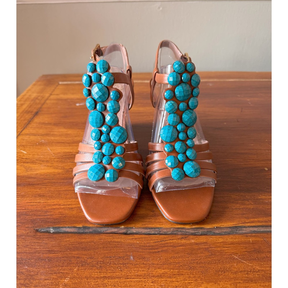 Vince Camuto Vc-bandell Cloud Orlov Women’s 6.5 Beaded Wedge Open Toe